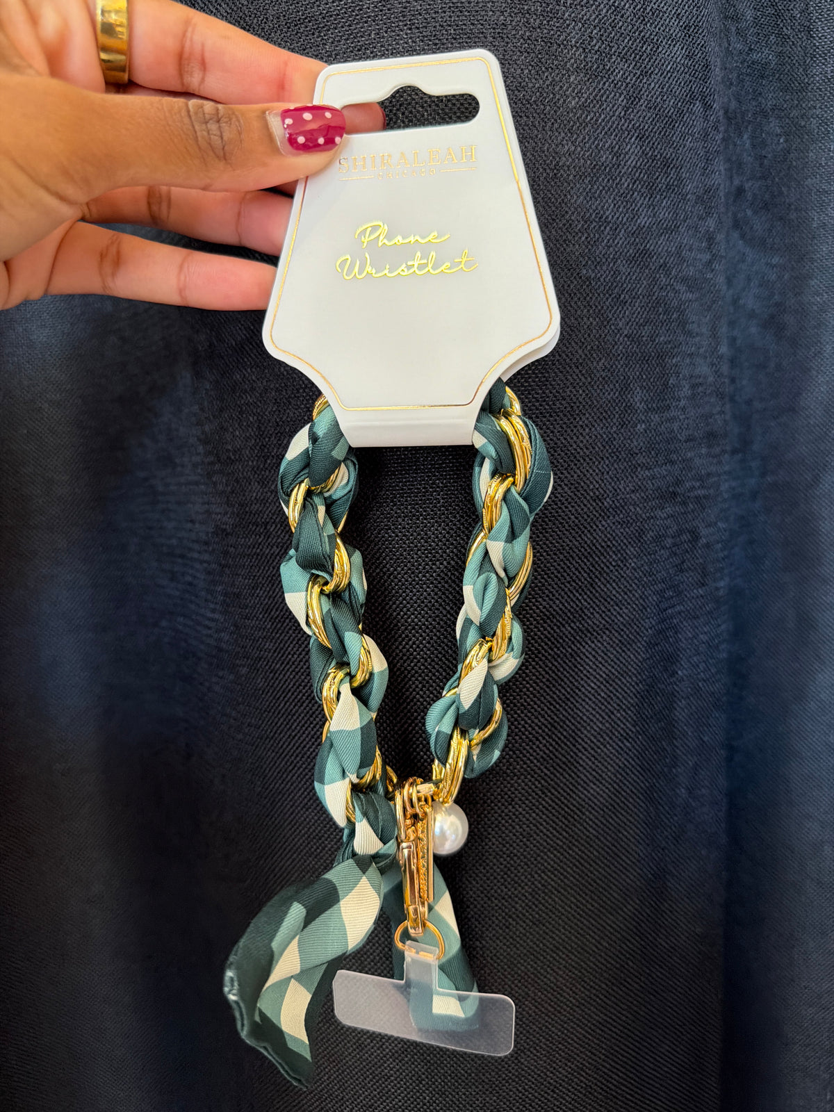 Gingham Phone Wristlet