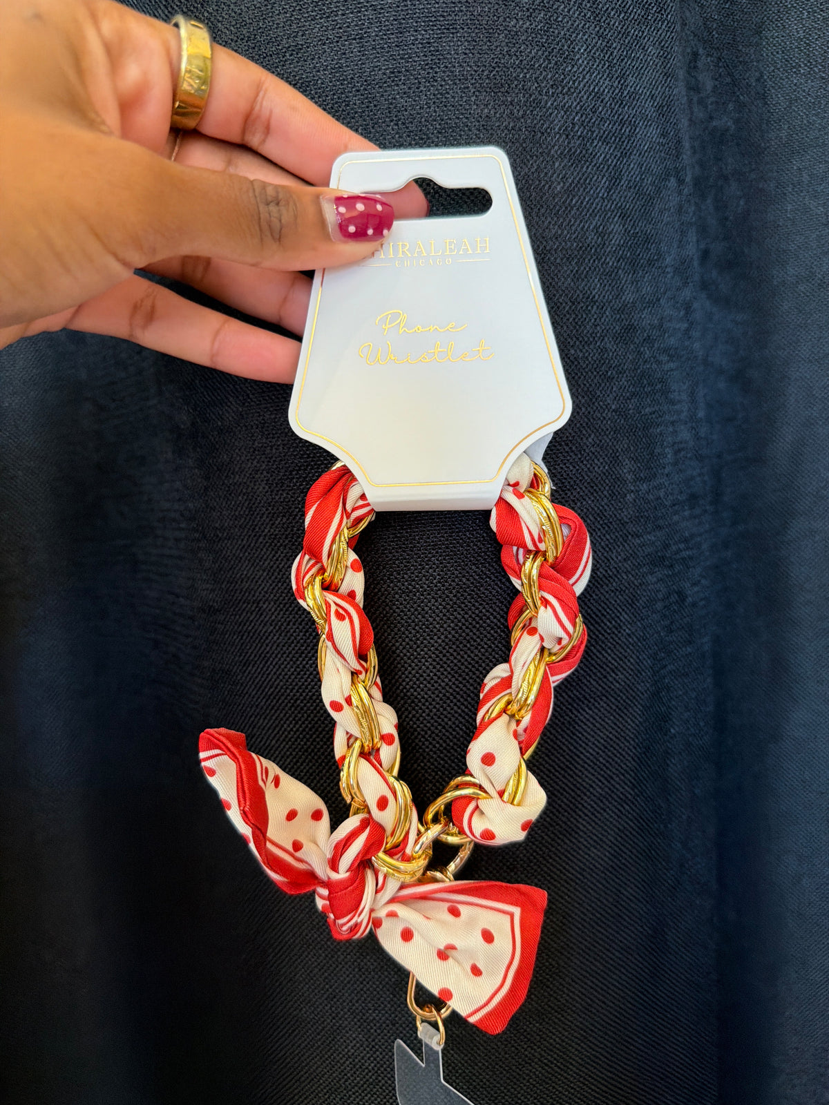 Red Polka Dot Phone Wristlet