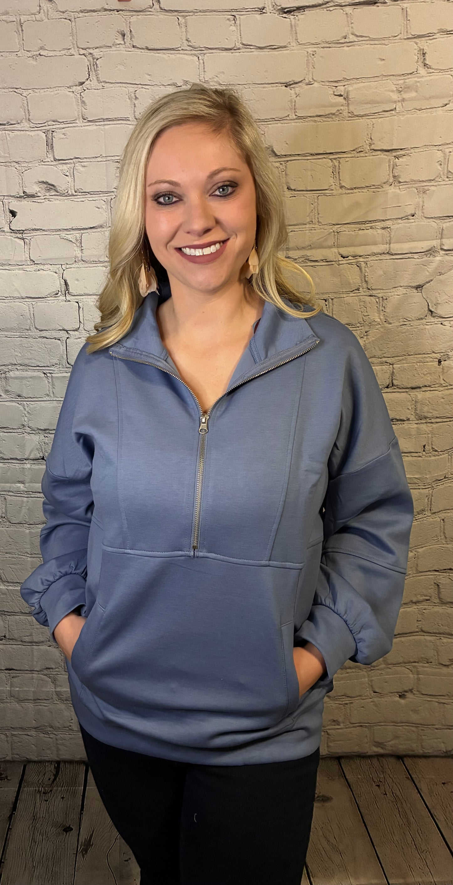 Half Zip Oversized Pullover