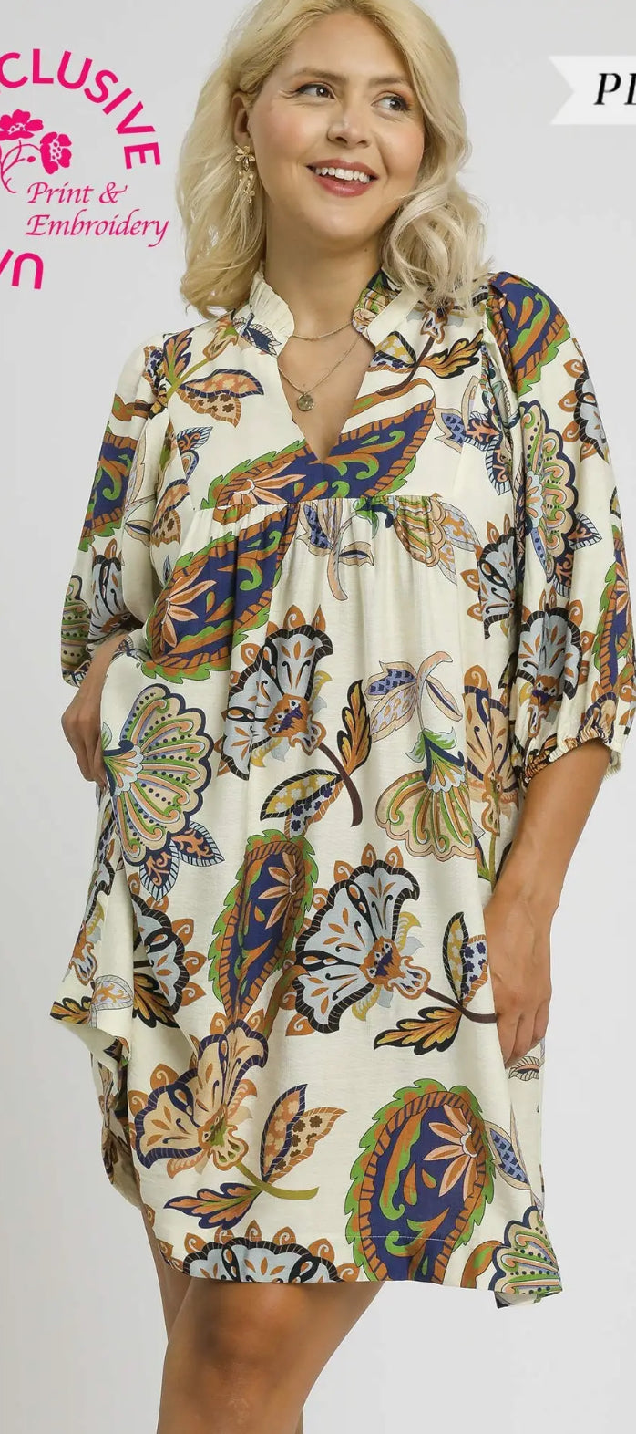UMGEE Cream Babydoll Dress