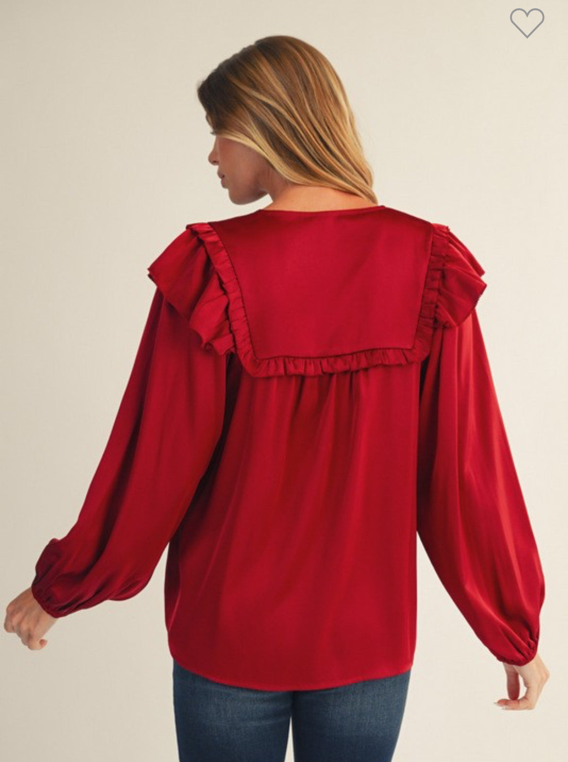 Ruffle Detail Satin Top
