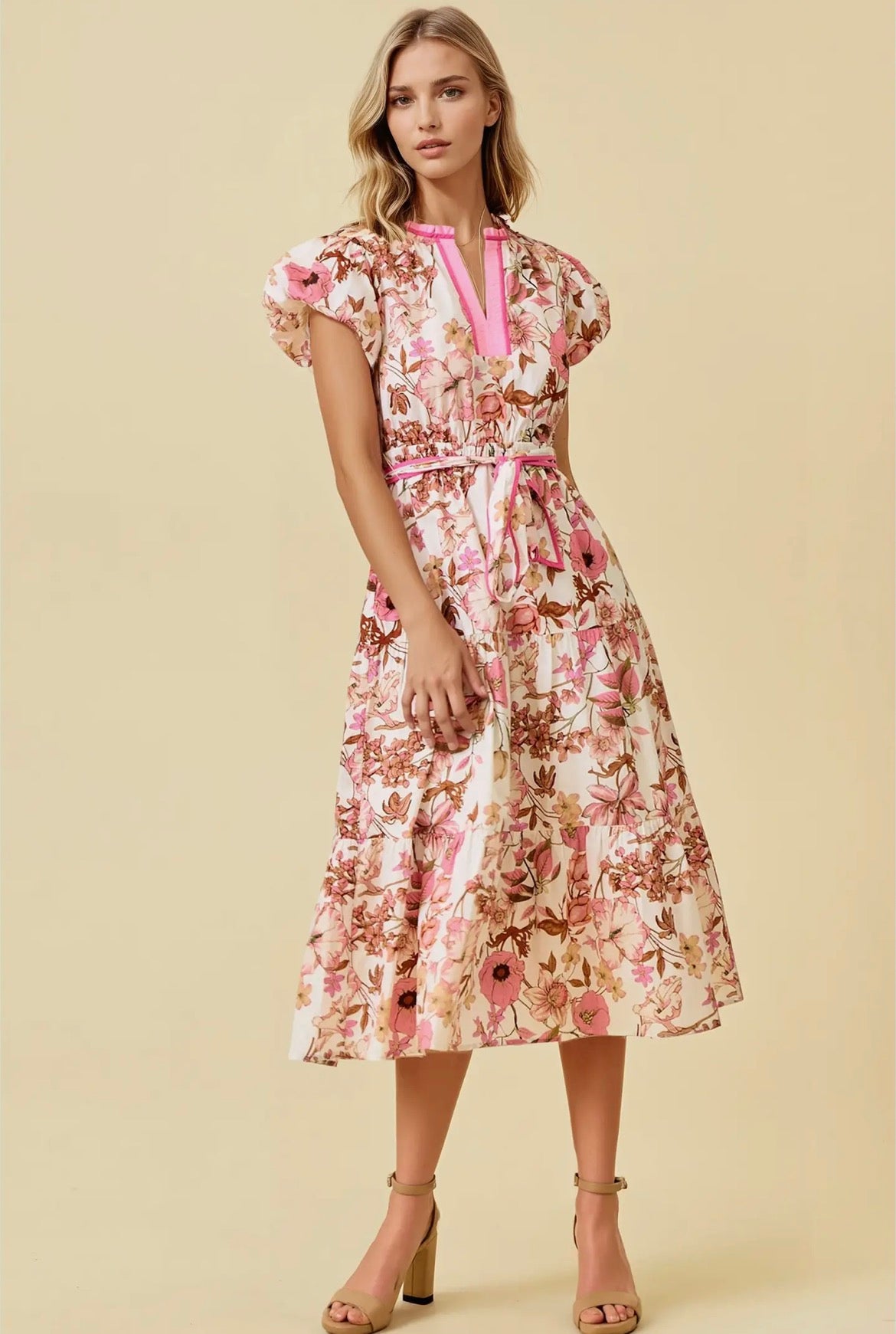 Floral Bubble Midi