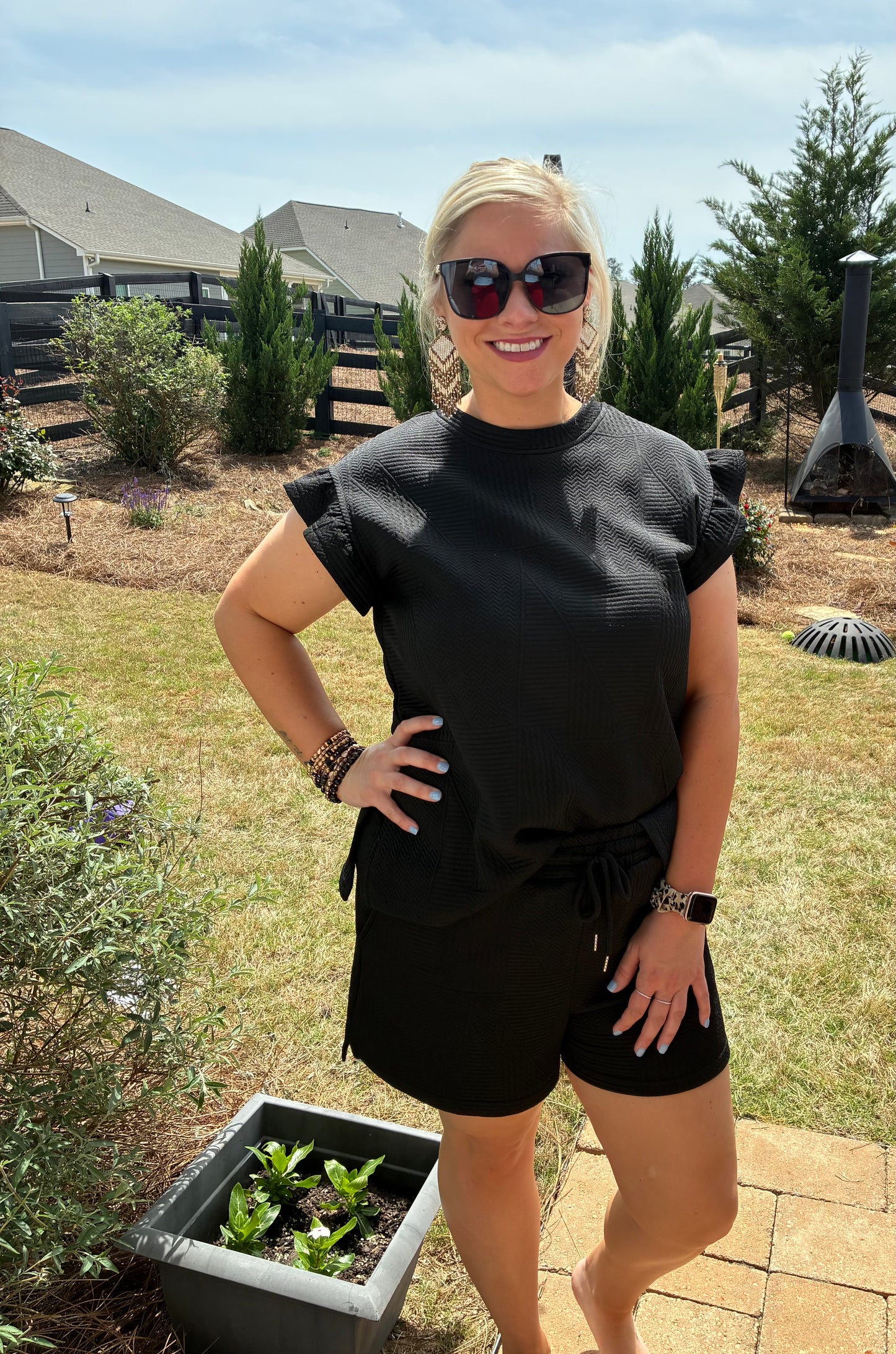 Black Textured Set