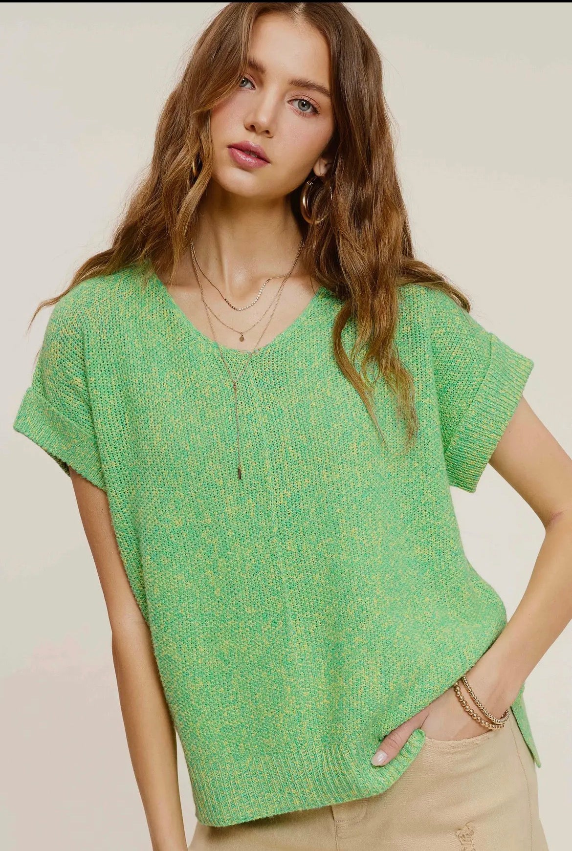 Soft Lightweight Sweater- Melon