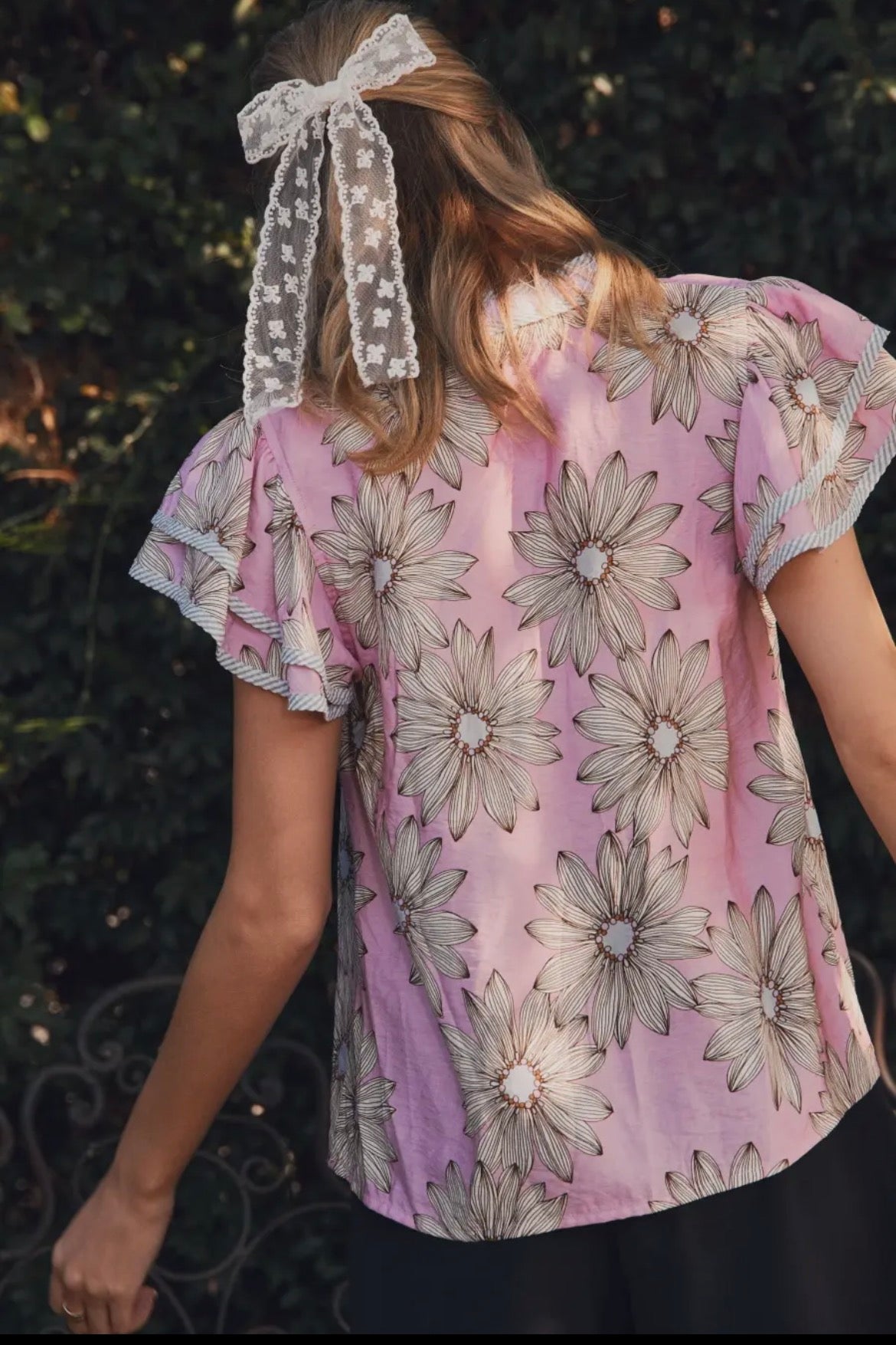 Pink Floral Blouse