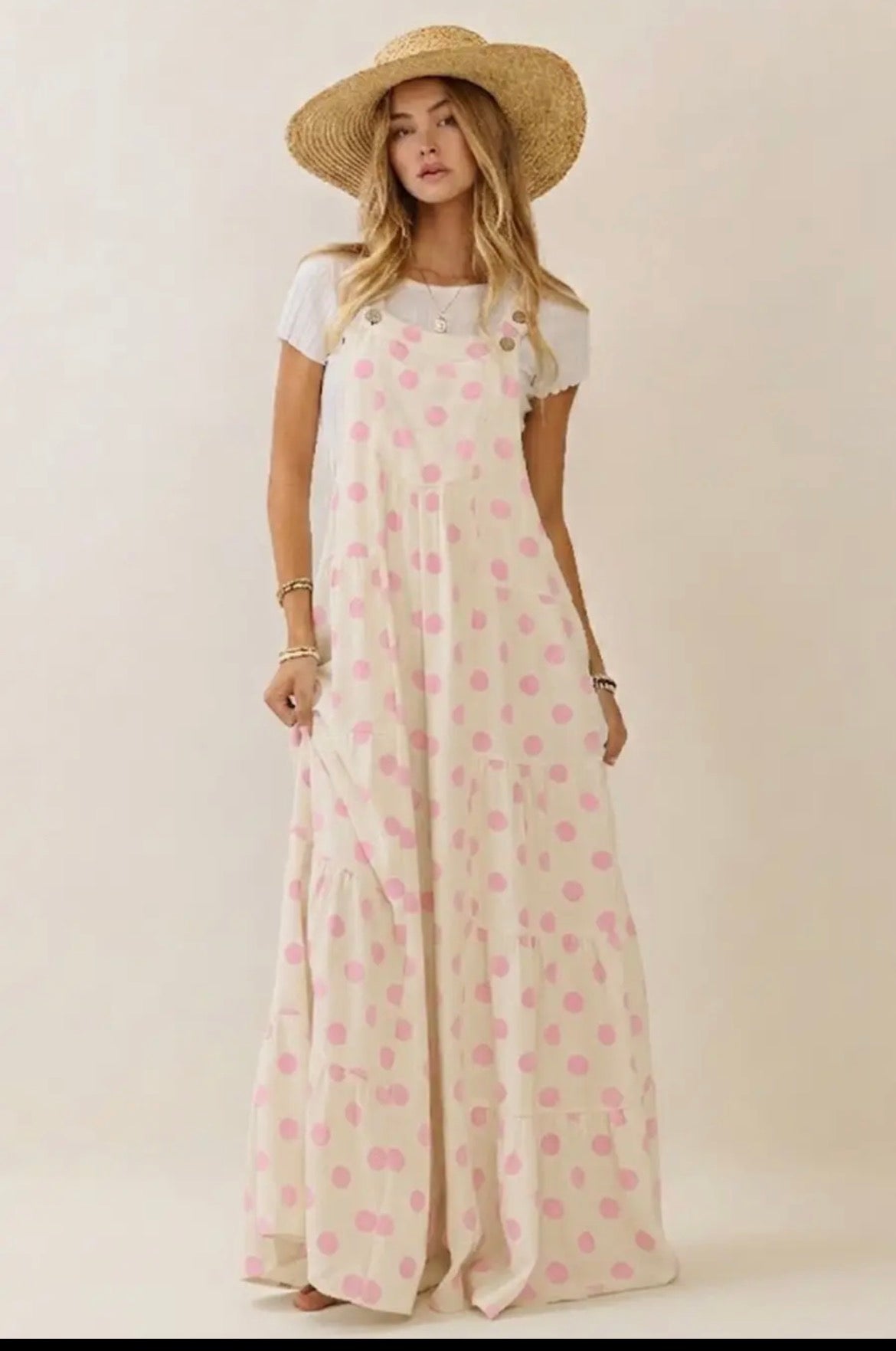 Pink & White Jumpsuit
