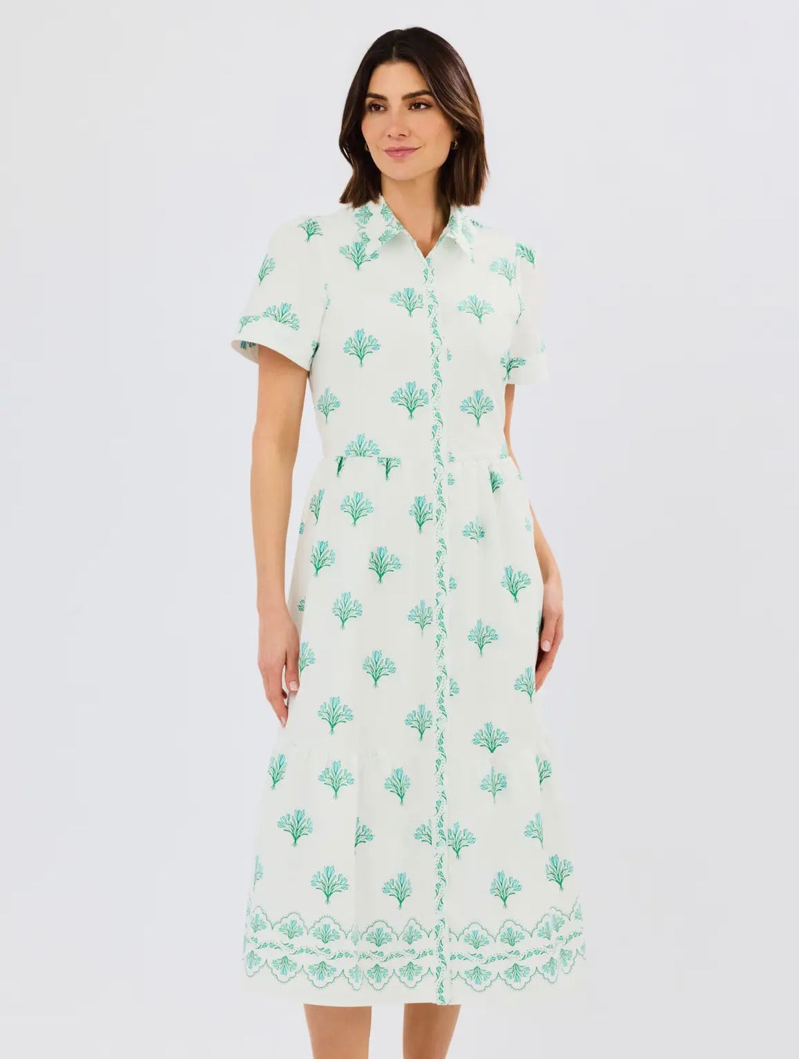 White & Teal Maxi by Mary Square