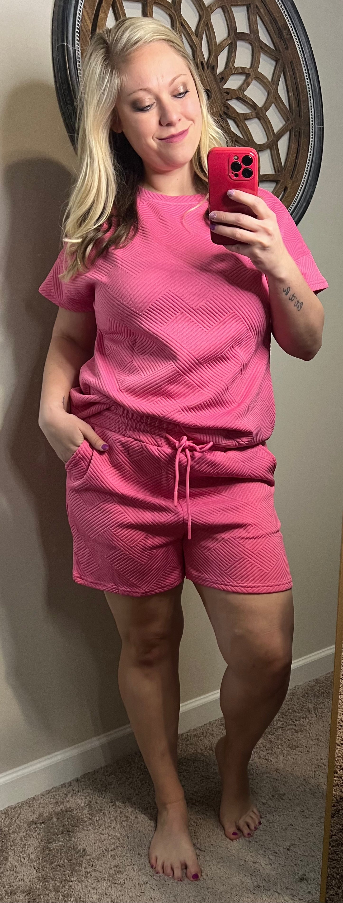 Pink Textured Set