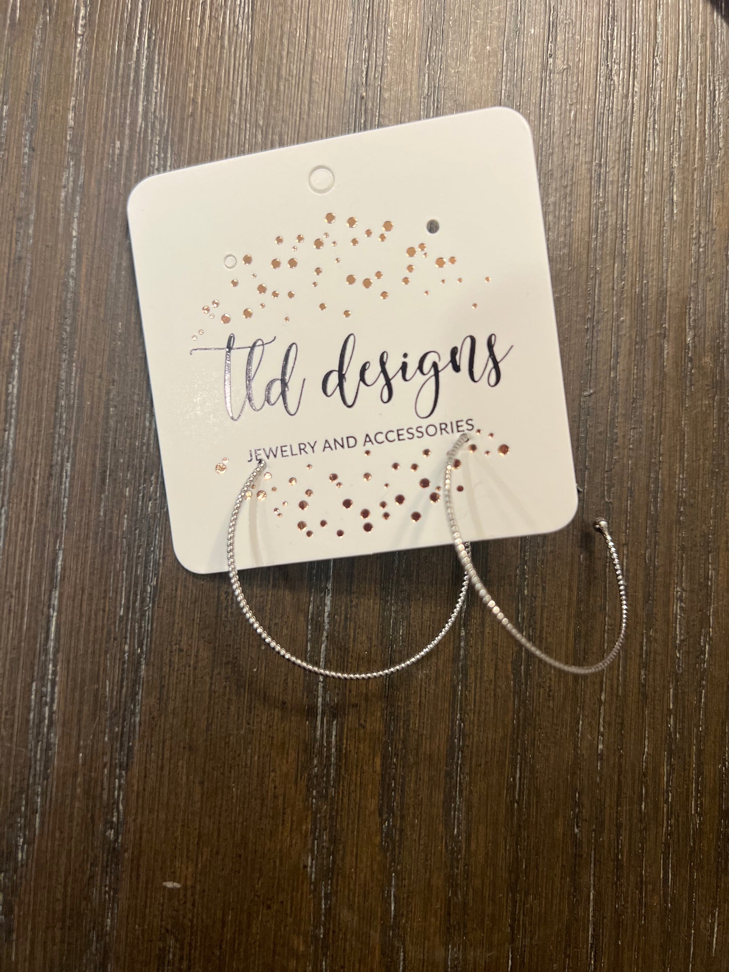 Silver dainty hoops