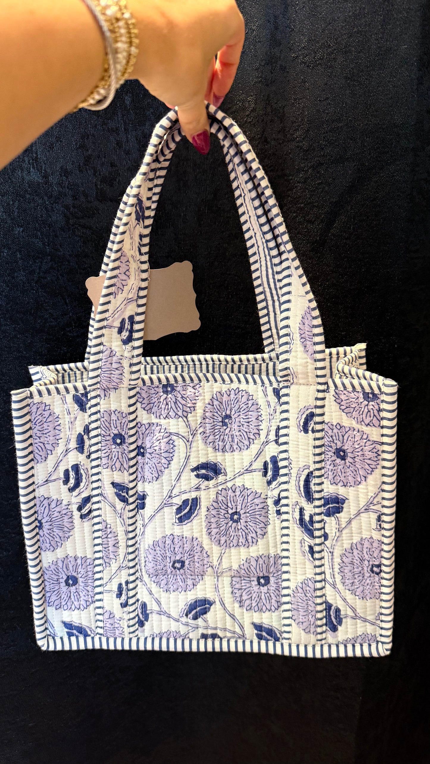 Small lavender fields tote bag