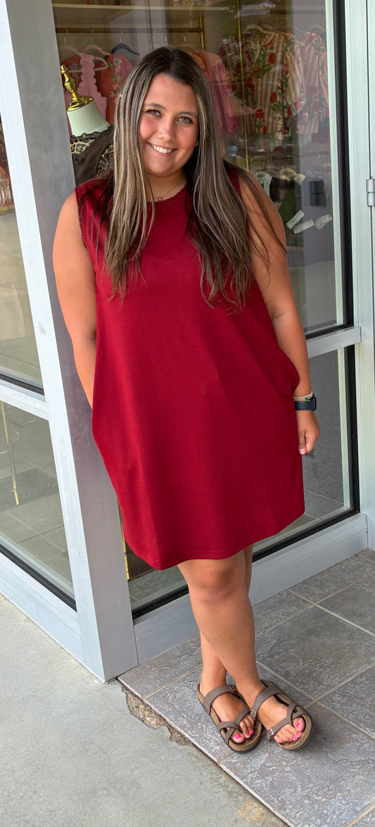 Cranberry Sleeveless Dress