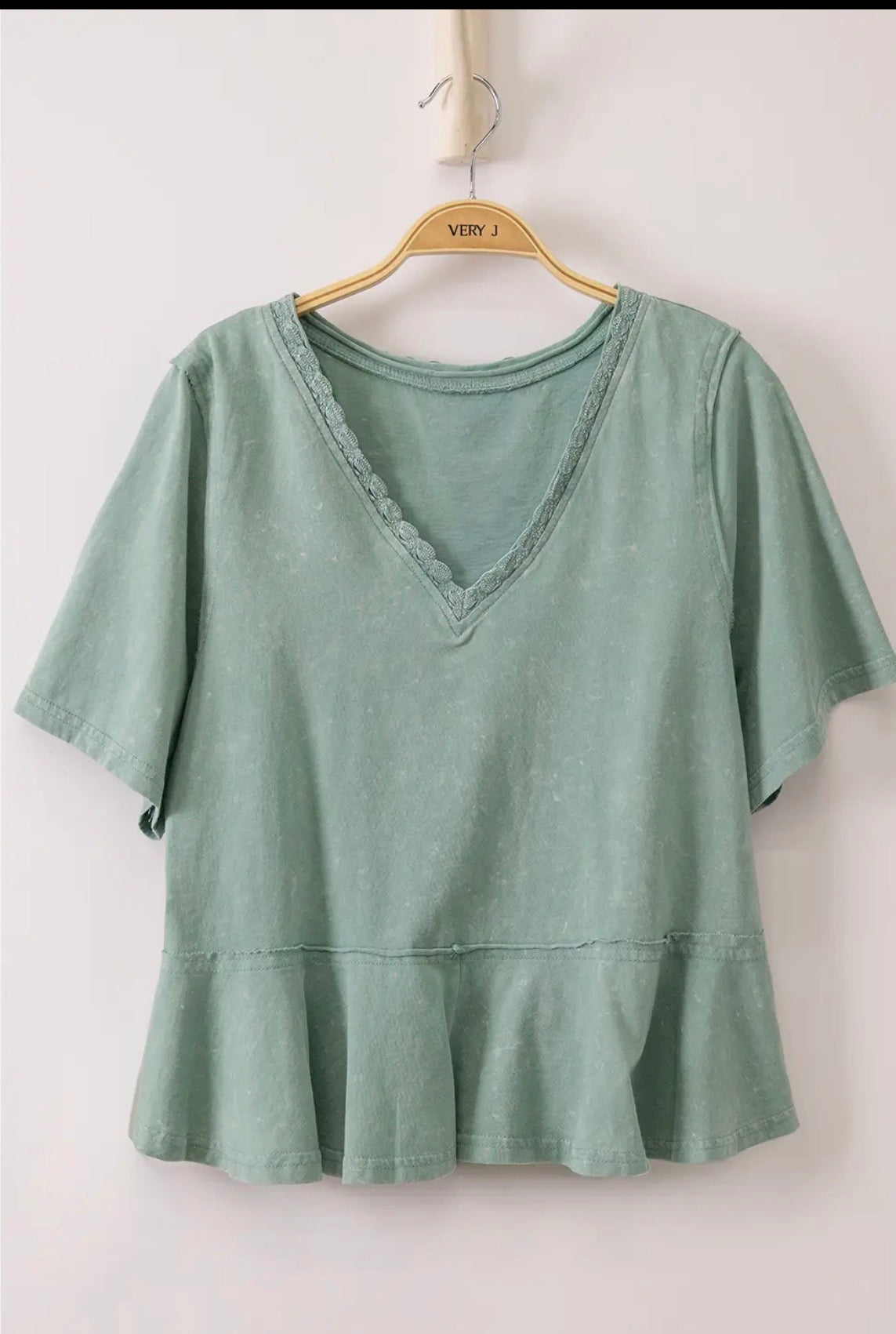 Sage Baby doll top
