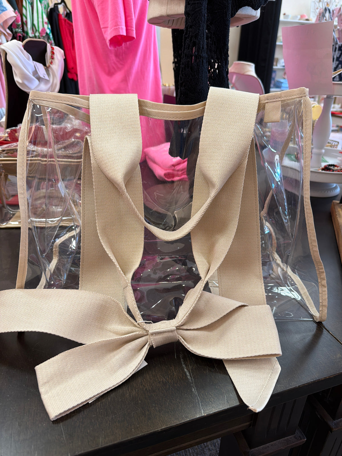 Clear Tote with Bow