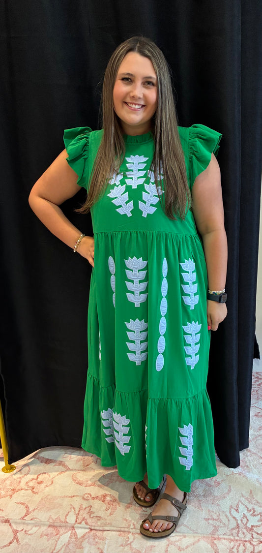 Jodifl Blue/Green maxi