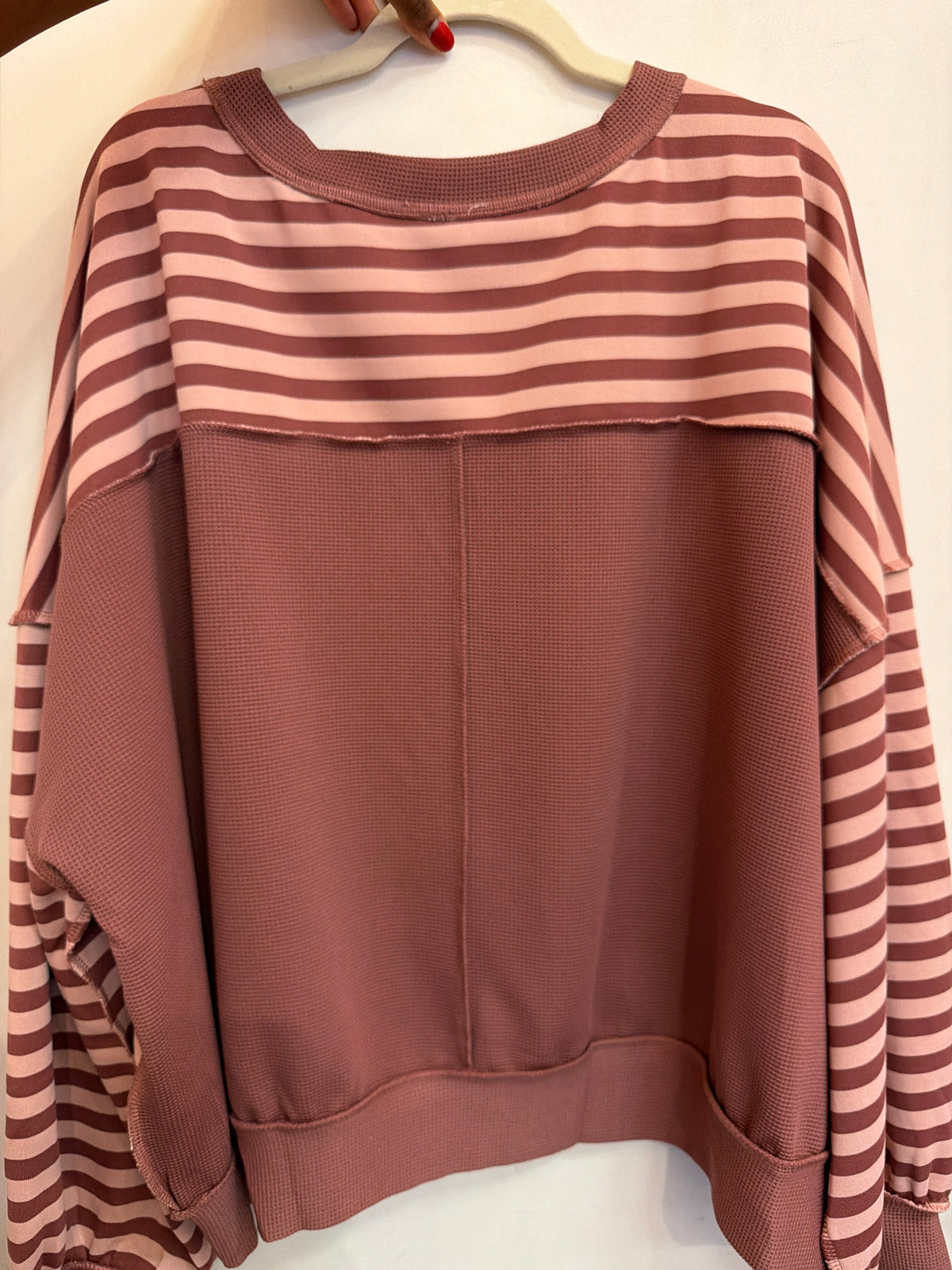 Striped Mauve Pullover