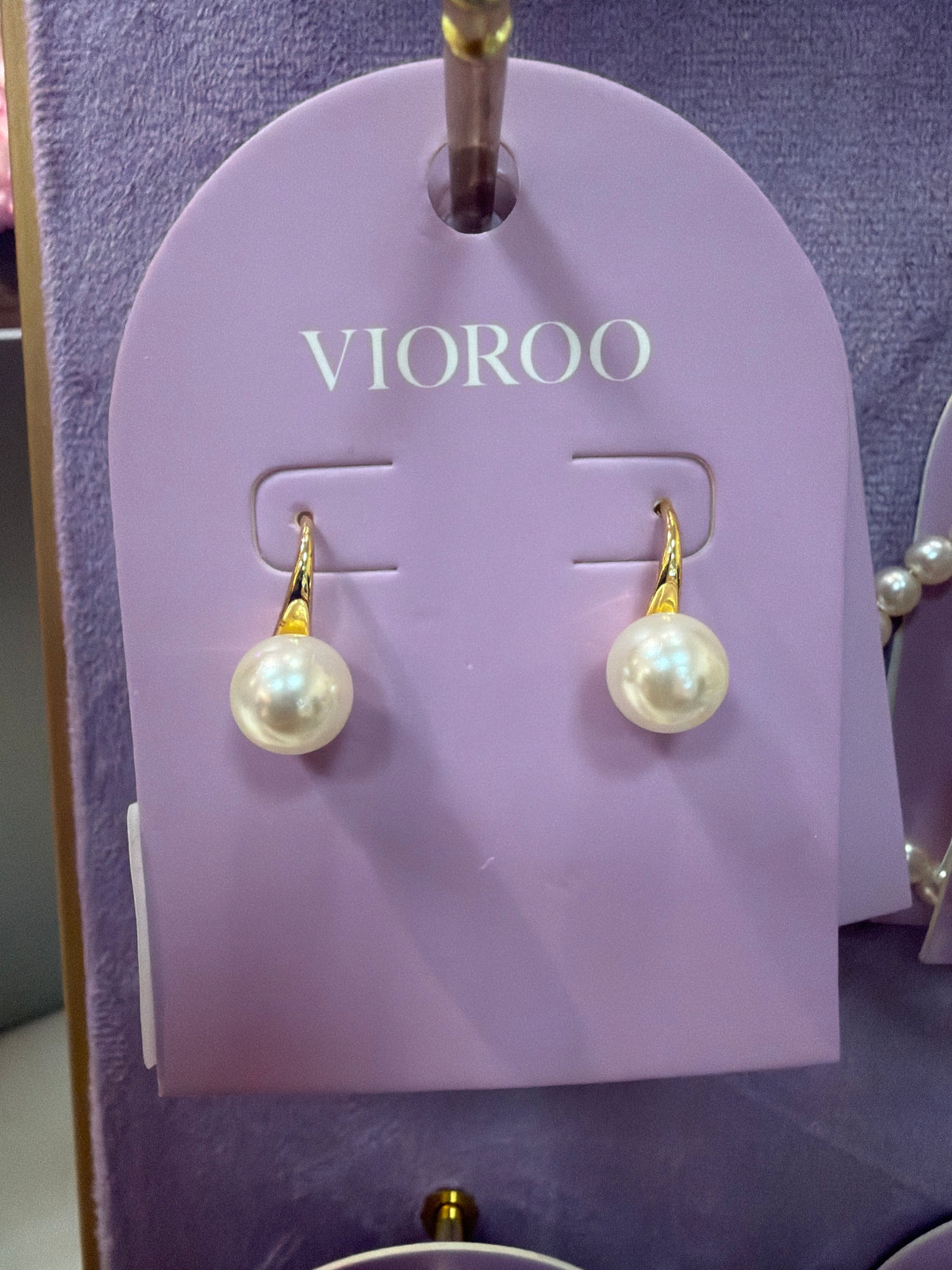 Pearl beaded drop earrings