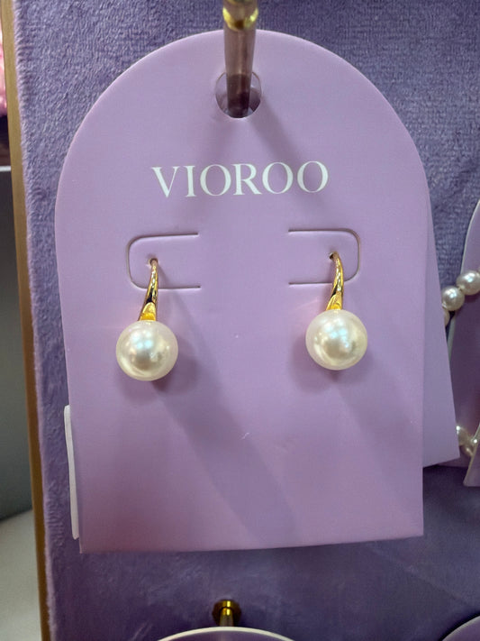 Pearl beaded drop earrings