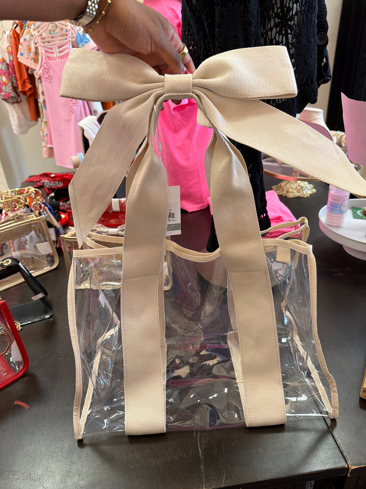 Clear Tote with Bow