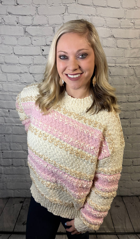 Fuzzy Knit Sweater Top