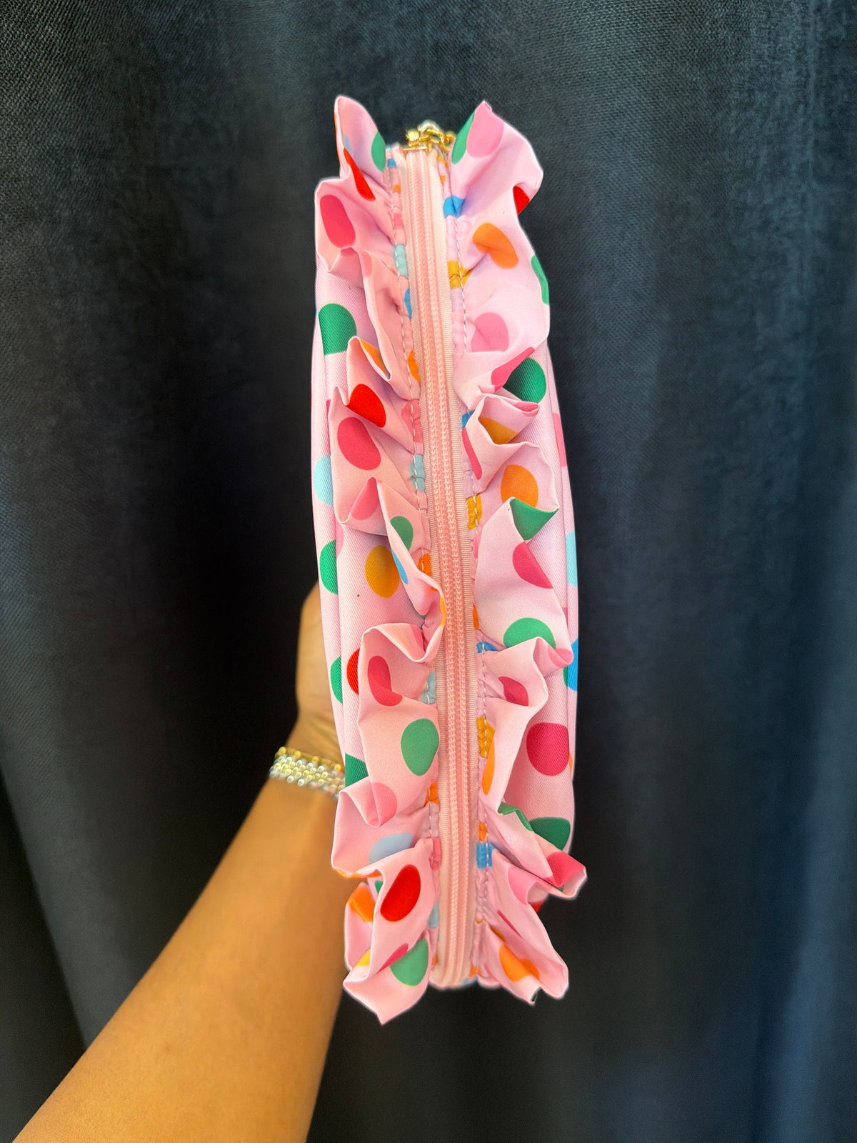 Polka Dot Zip Bag