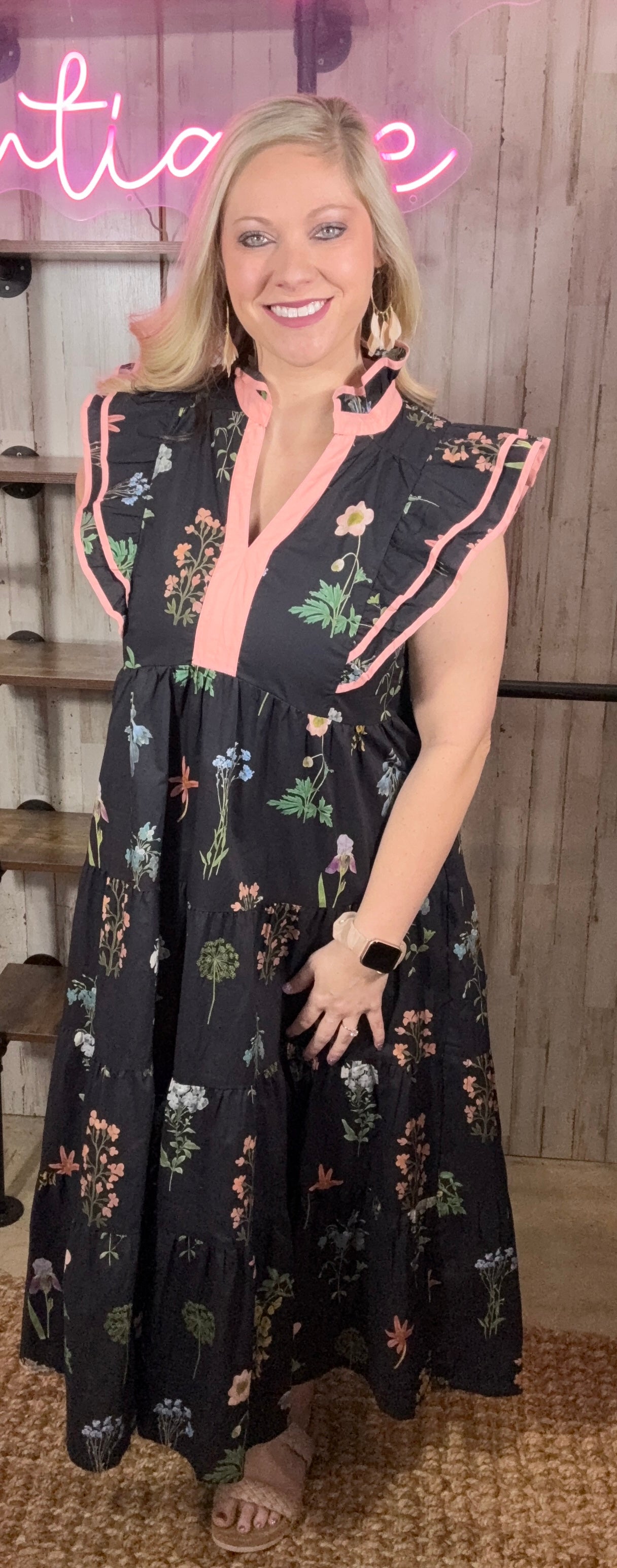 UMGEE Black& Peach Maxi