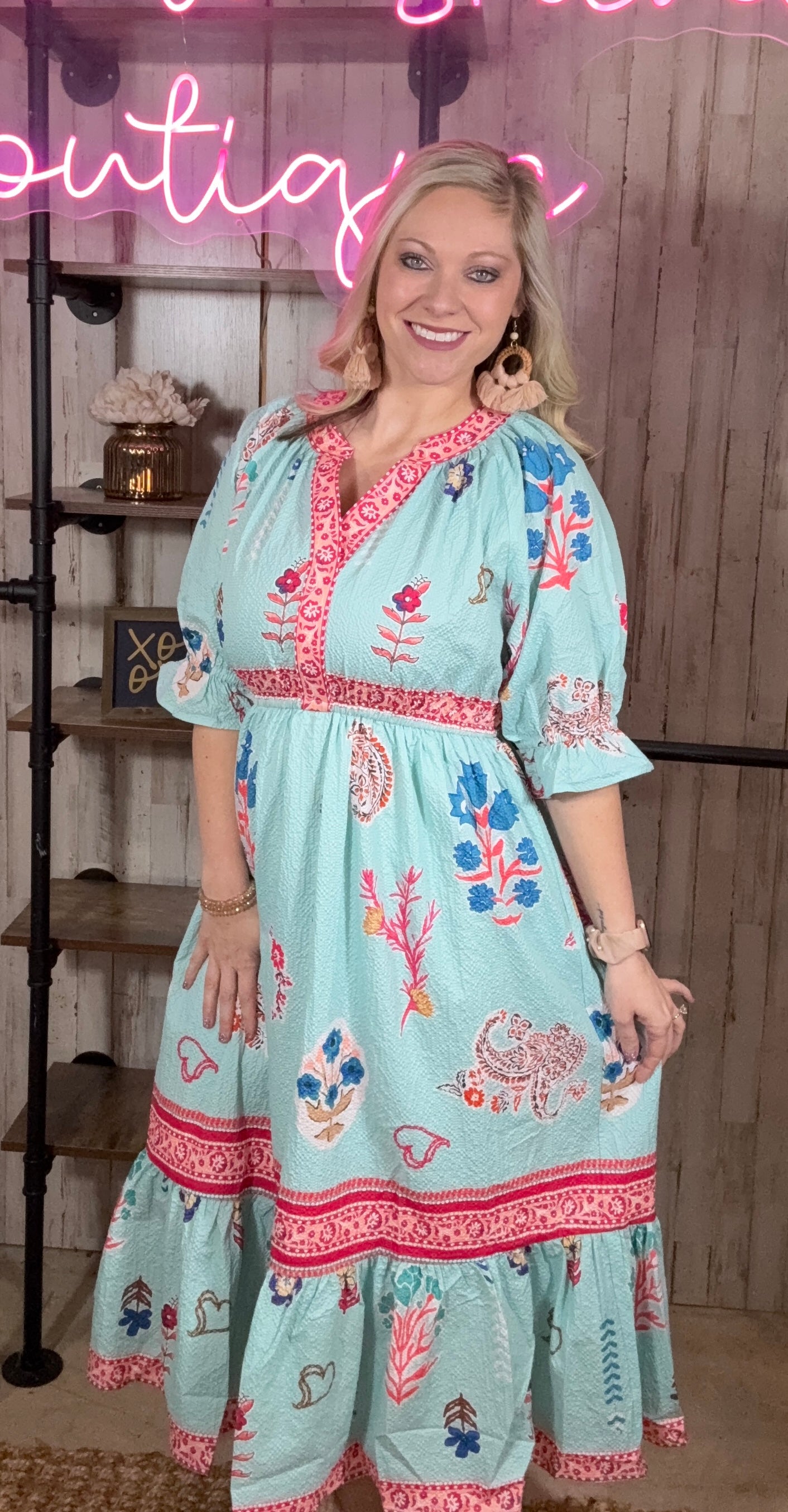 Floral Mint Maxi by Umgee