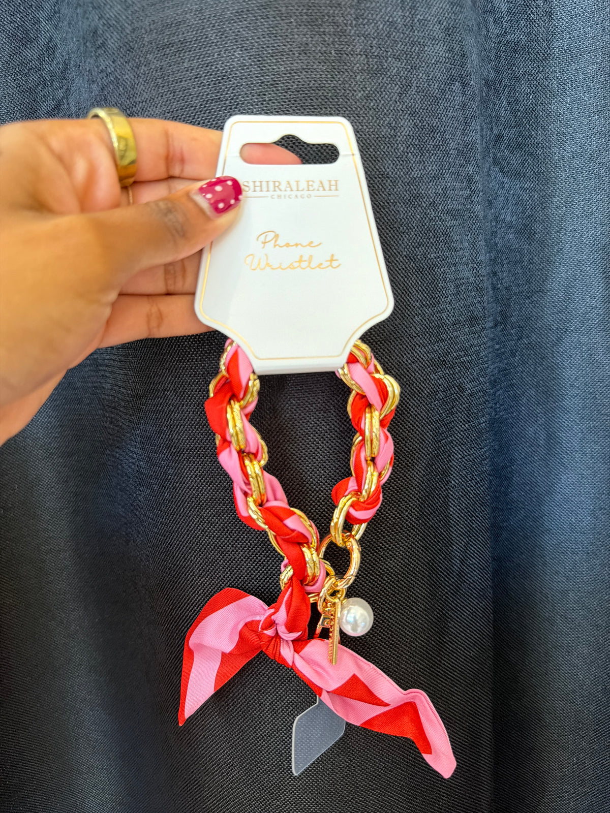 Striped Phone Wristlet