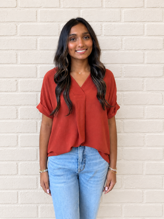Rust Loose Top