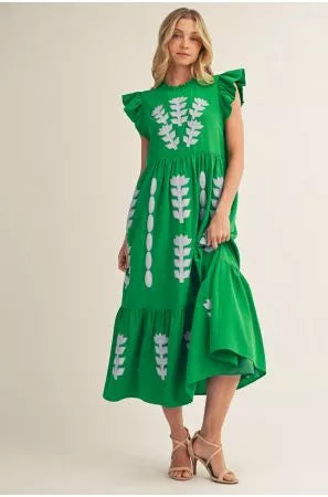 Jodifl Blue/Green maxi