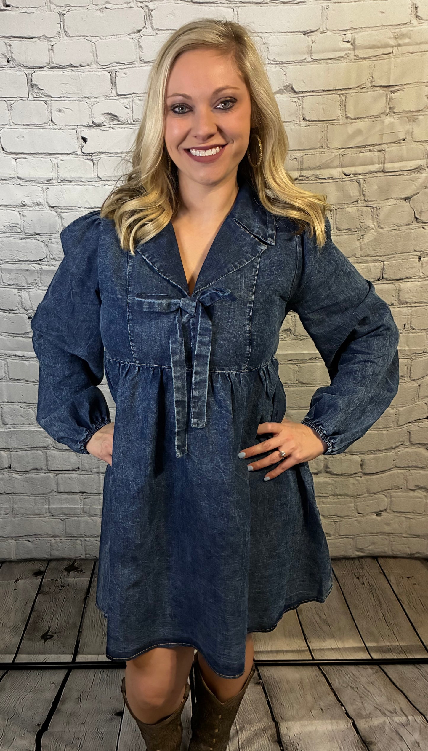 Denim Collared Dress