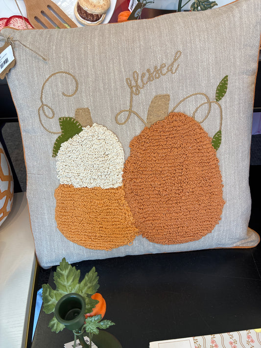 Square pumpkin pillow