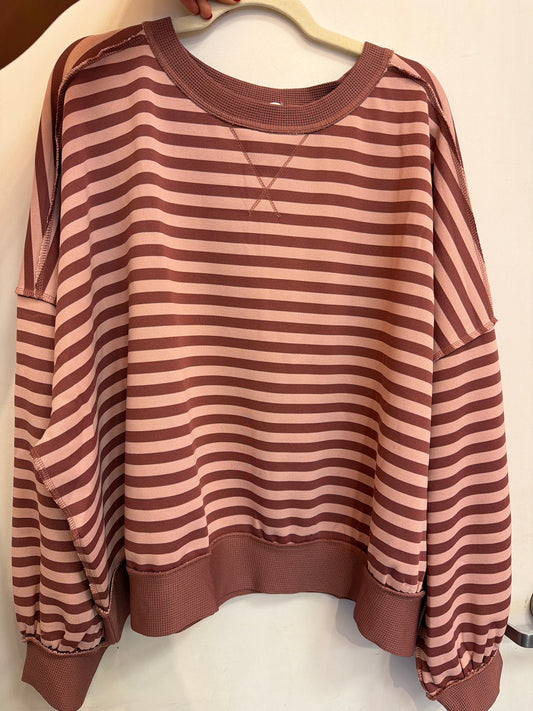 Striped Mauve Pullover