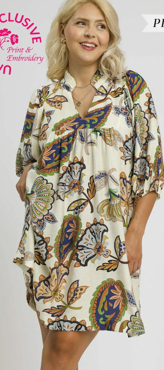 UMGEE Cream Babydoll Dress
