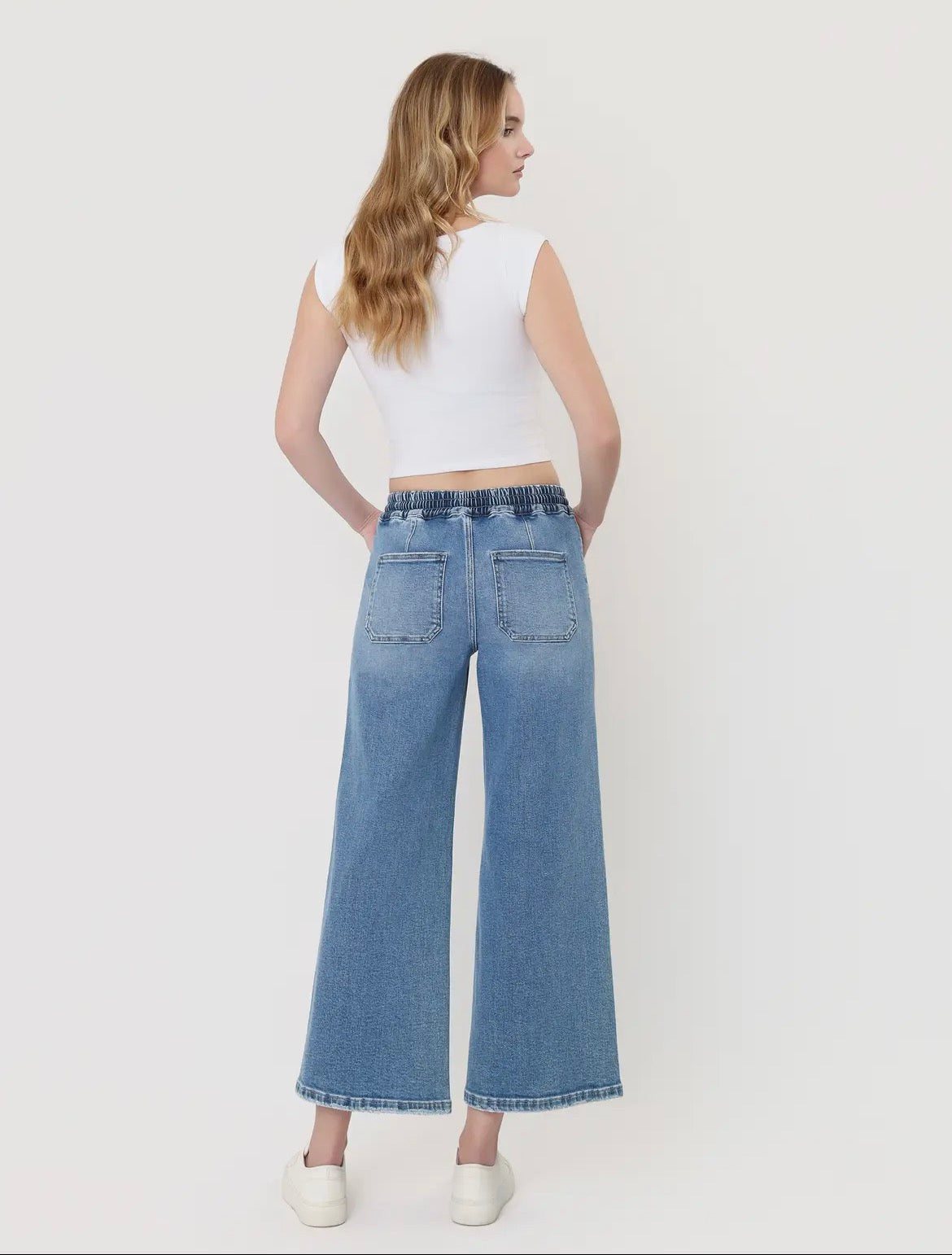 High Rise Drawstring Pants- Vervet by Flying Monkey