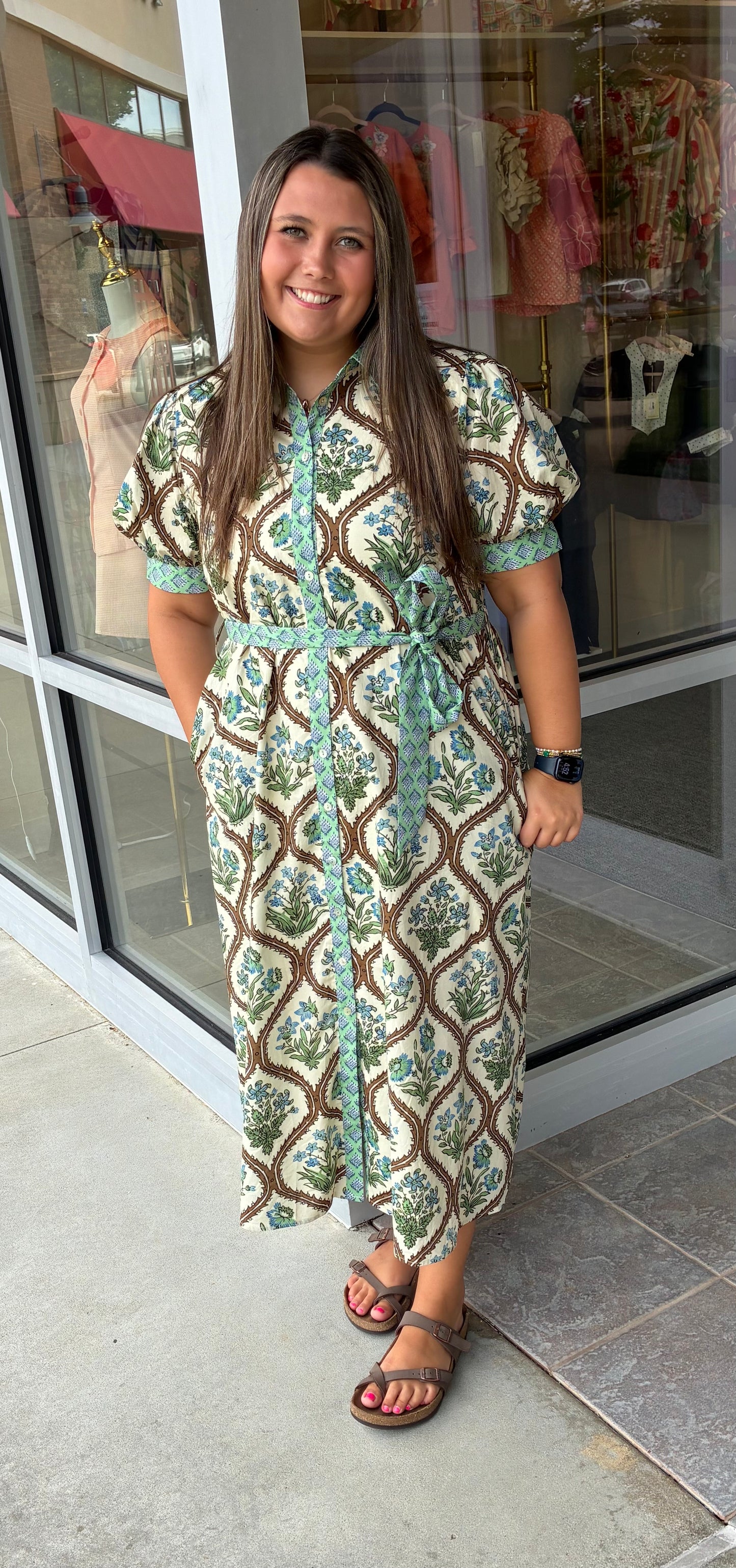 Hunter Green/Brown dress by Jodifl