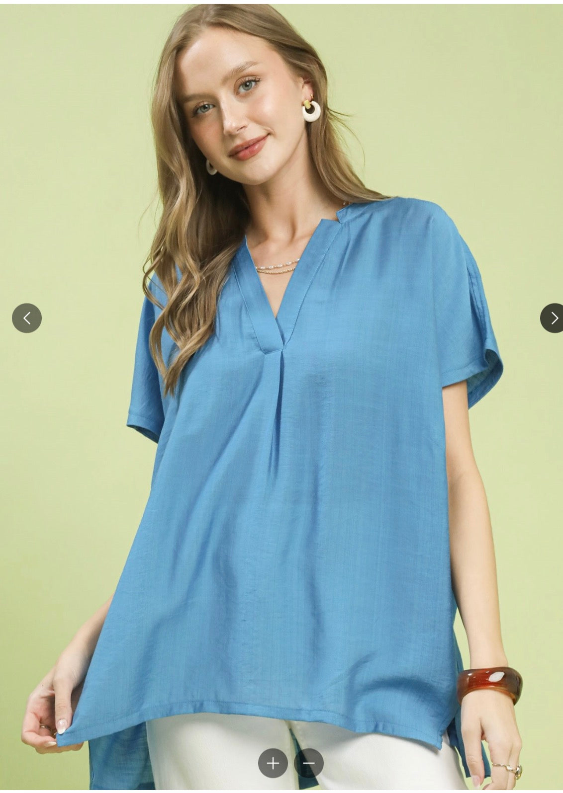 Oversized V-neck Tunic by Umgee