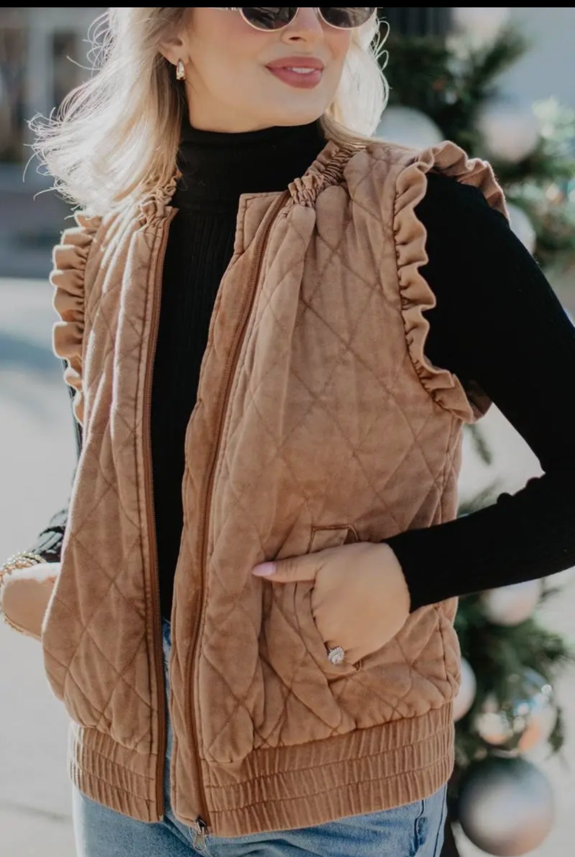 Brown Quilted Vest