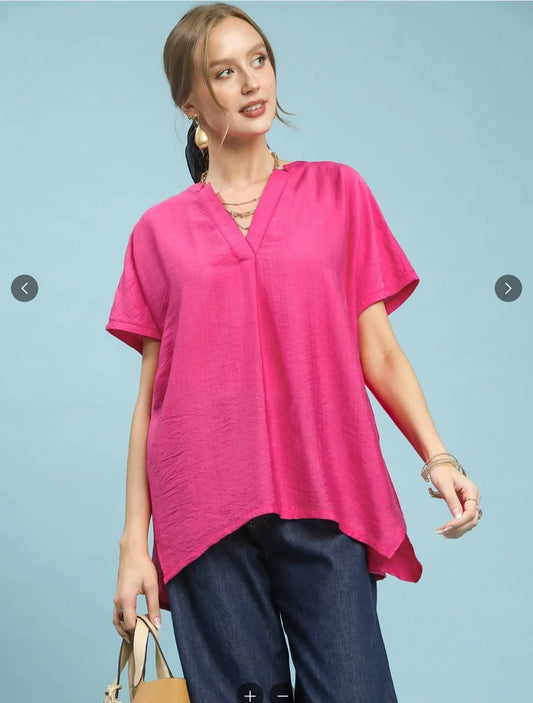 Oversized V-neck Tunic by Umgee