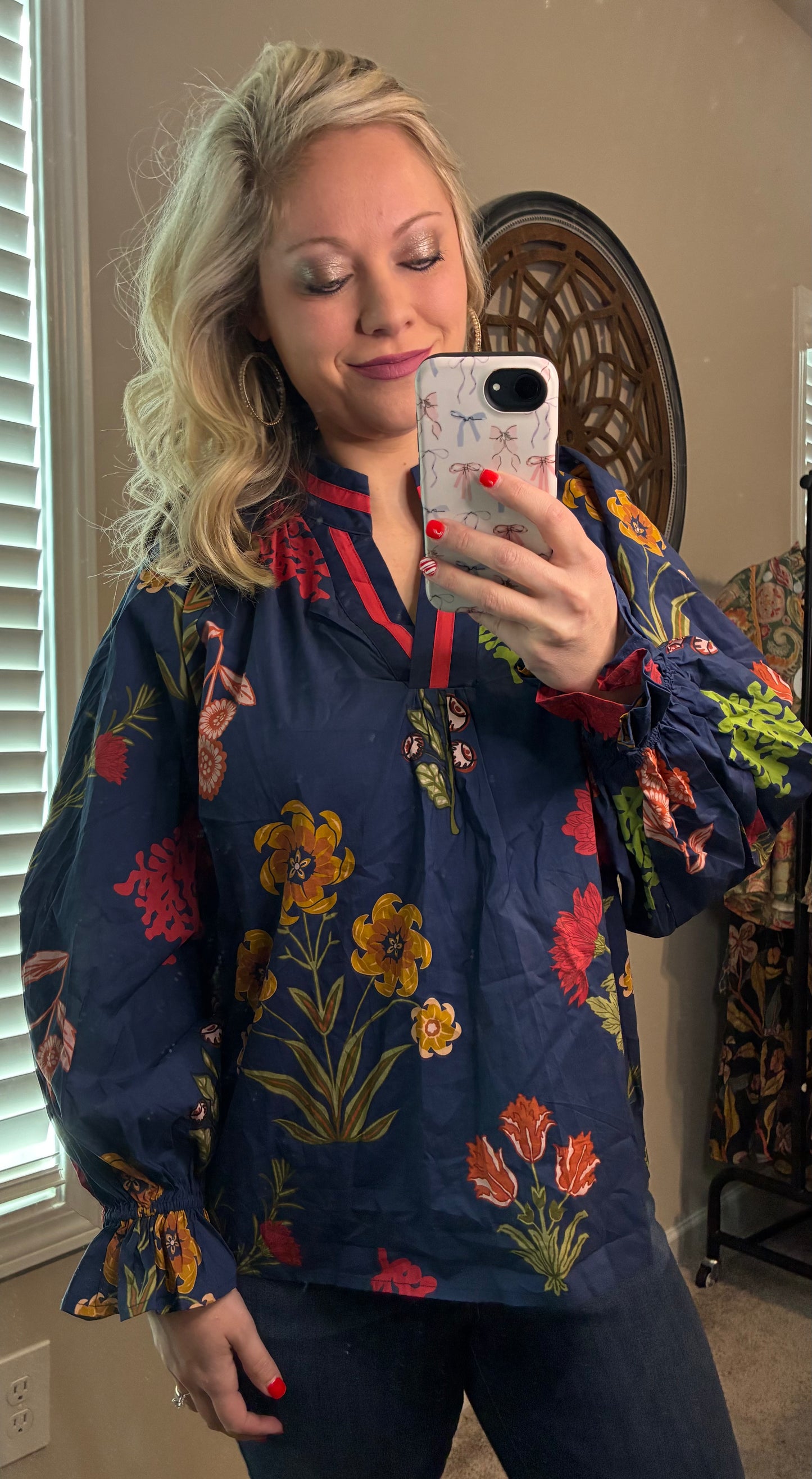 UMGEE Midnight Mix Open Collar Top