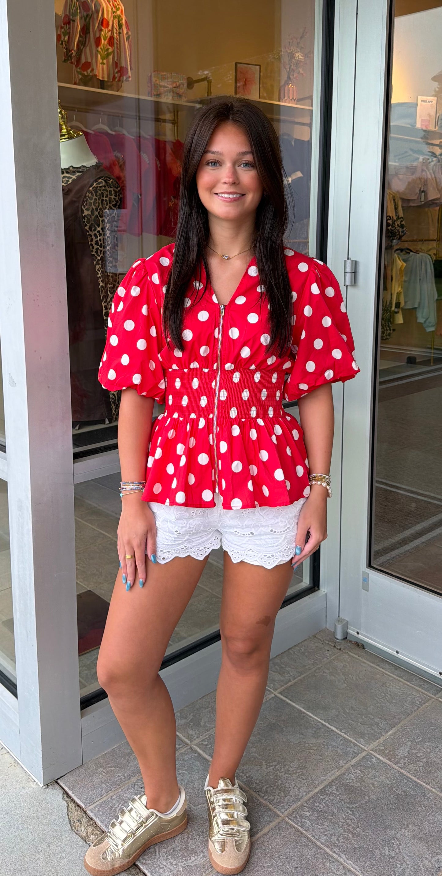 Polka dot top