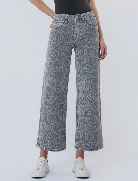 High Ride Wide Leopard Grey