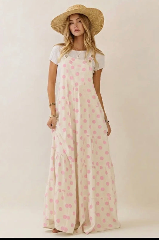 Pink & White Jumpsuit