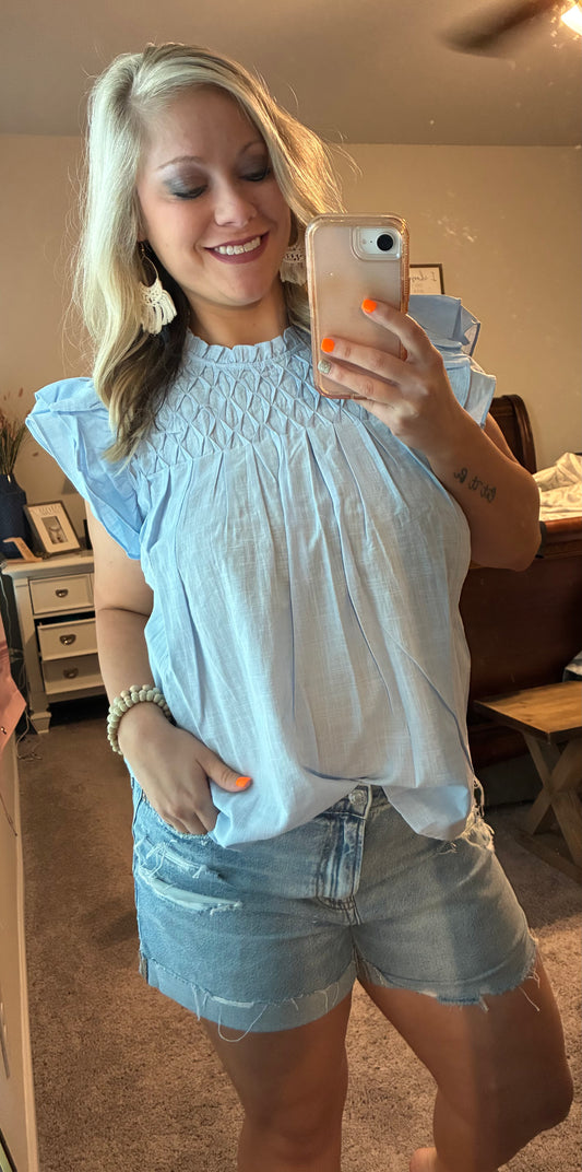 Smocked Ruffle Top