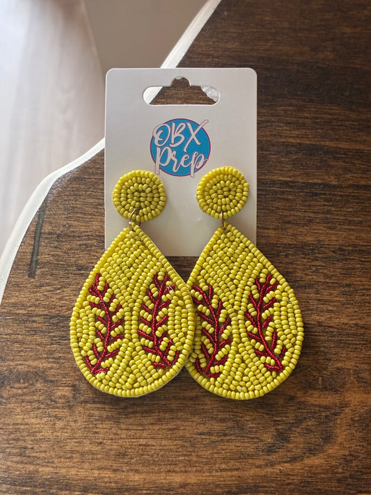 Softball Earrings