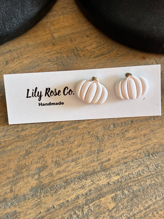 Off White Pumpkin Studs