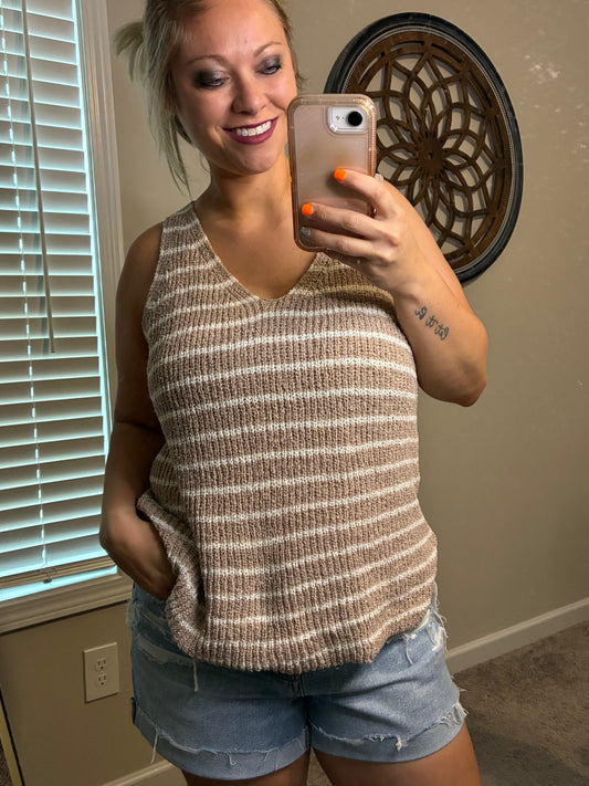 Striped Knit Tank