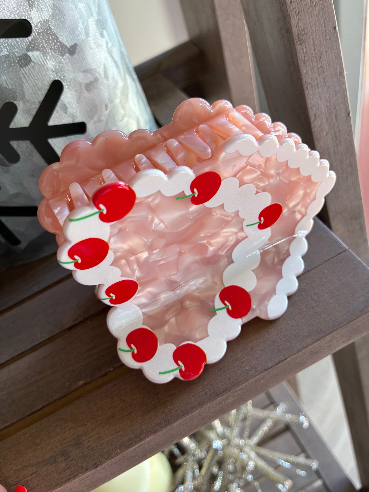 Coquette Heart Cake Claw Clip