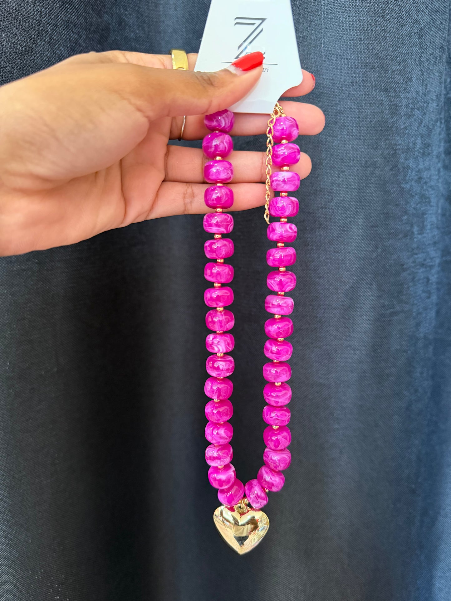 Beaded Heart Necklace
