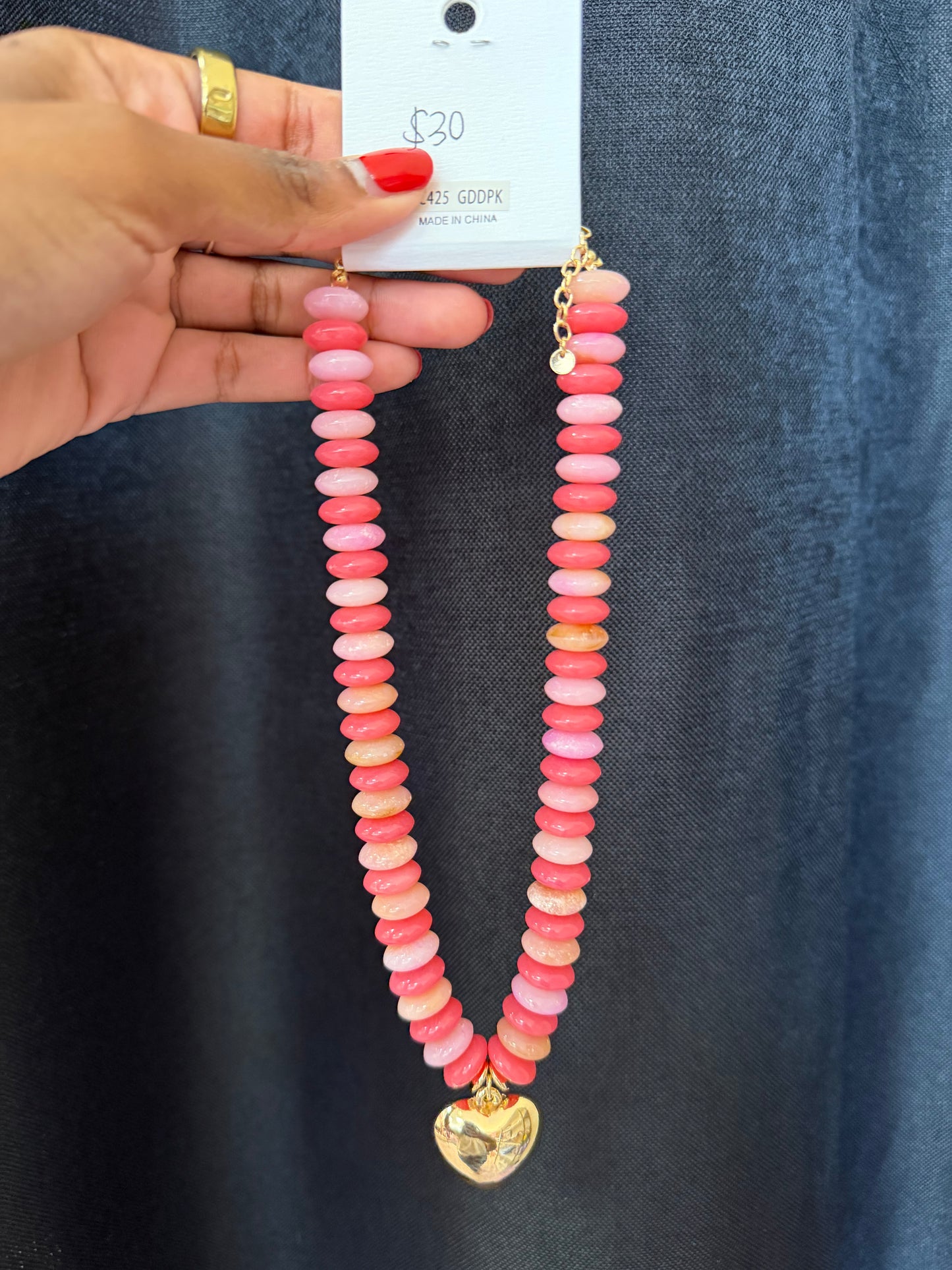 Beaded Heart Necklace