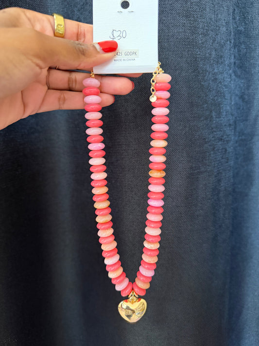 Beaded Heart Necklace